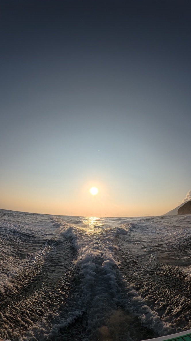 Himara coast ferry route sunset — corfu to albania ferry guide