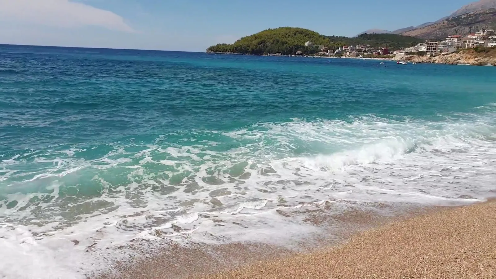 Prinos Beach summer view