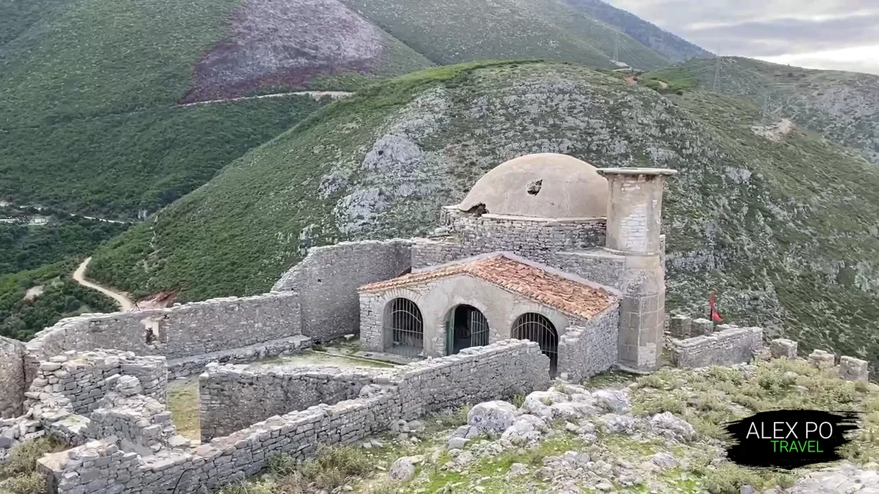 View of Borsh Beach stretching 7 km from the castle