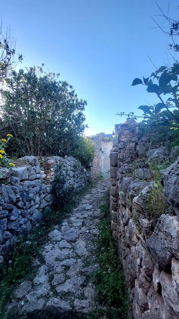 Byzantine church ruins inside Himara Castle