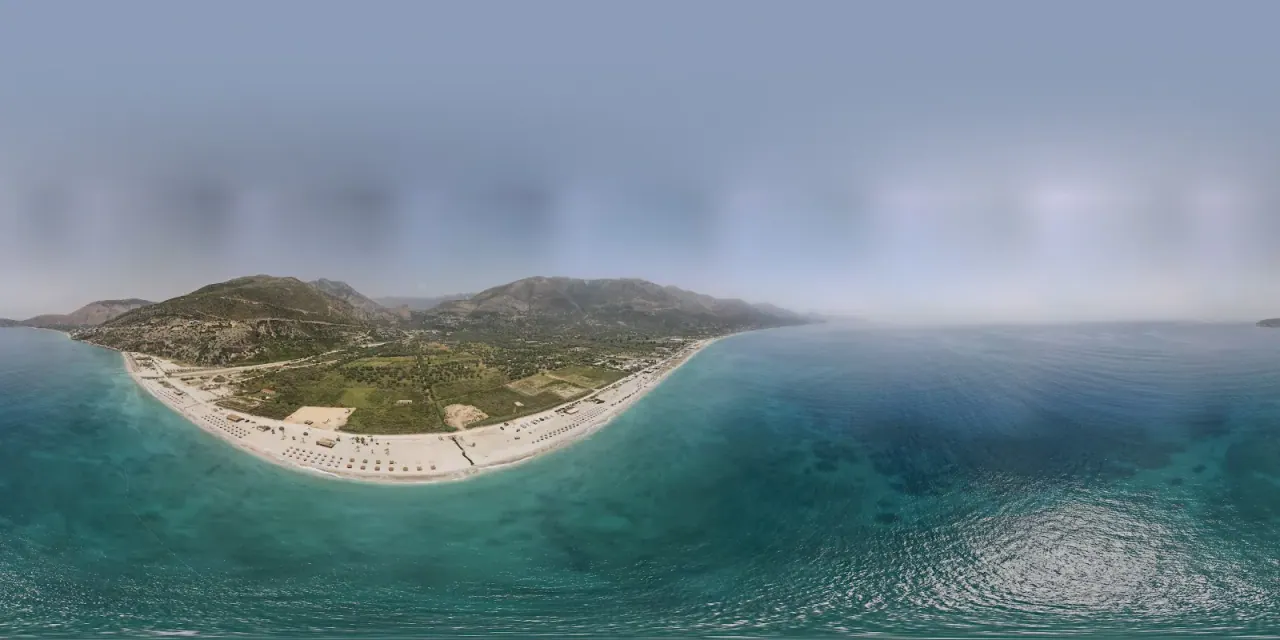 Borsh Beach panorama from above