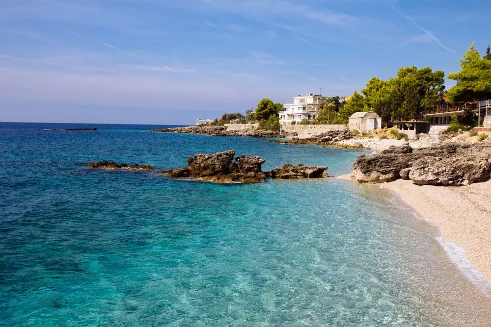 Drymades Beach club and waterfront