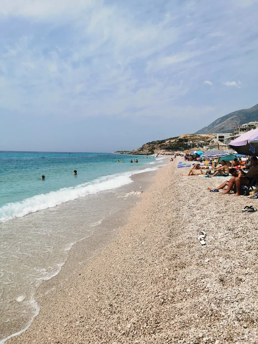 Palasa Beach with Green Coast resort behind