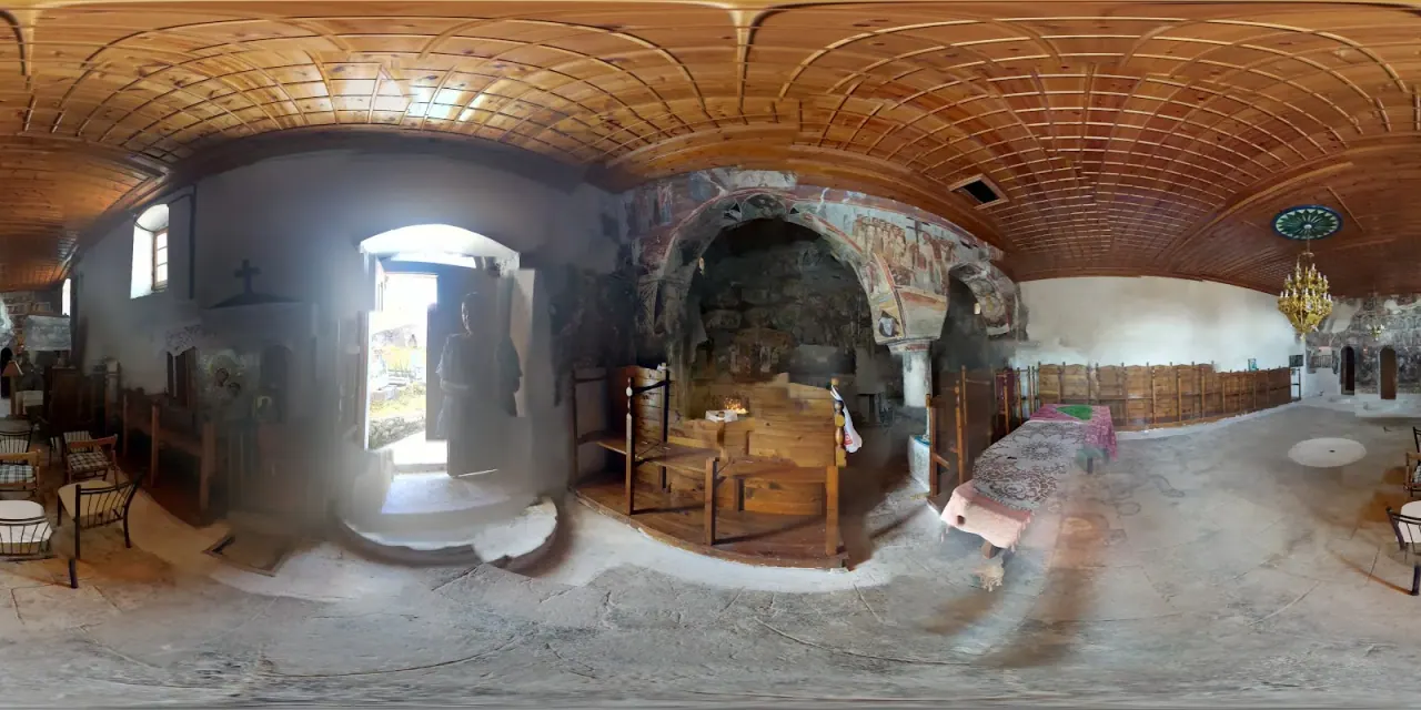 Surviving monastic cells around Panagia Drymadon