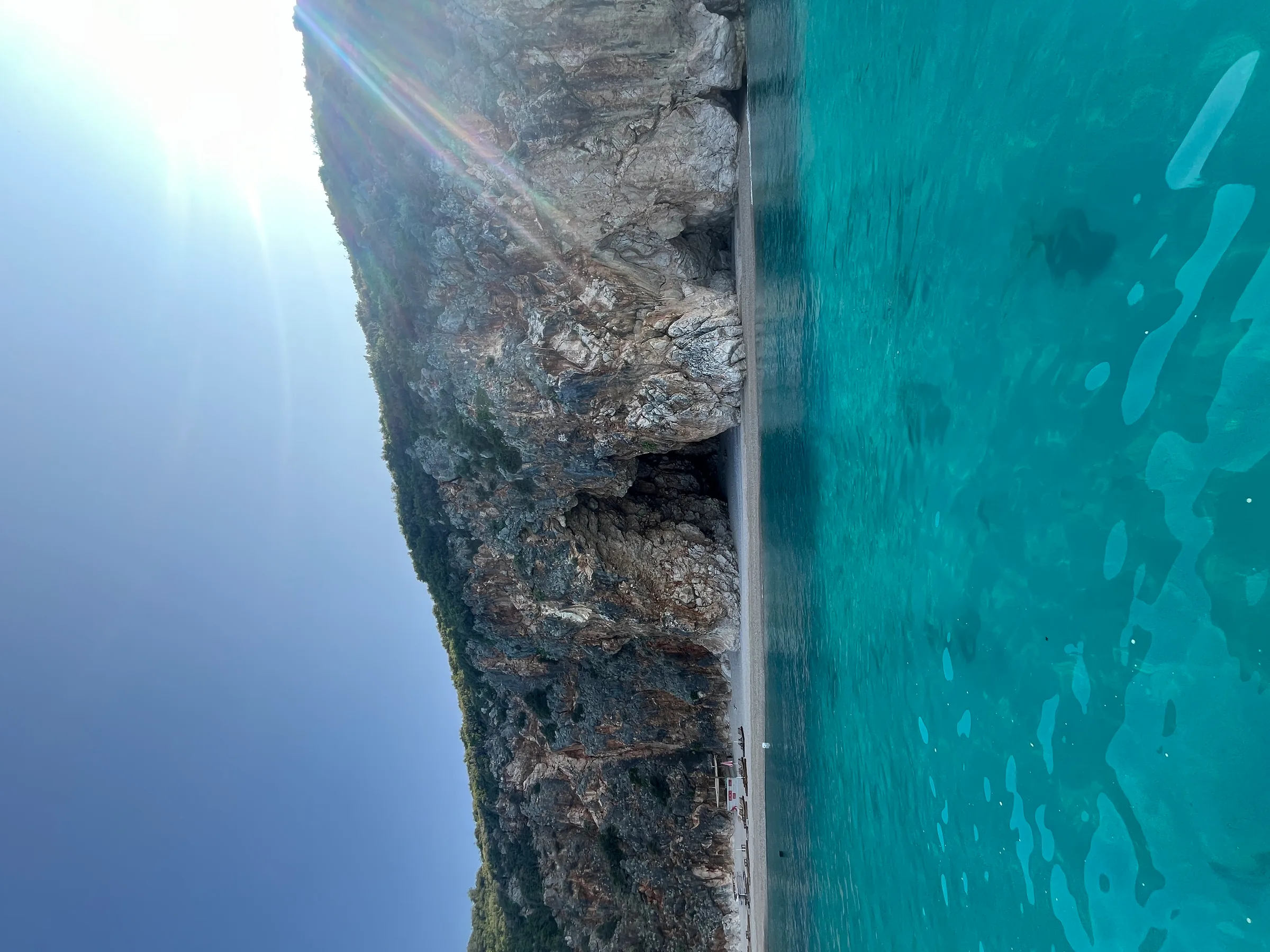 Dhermi beach coastline view