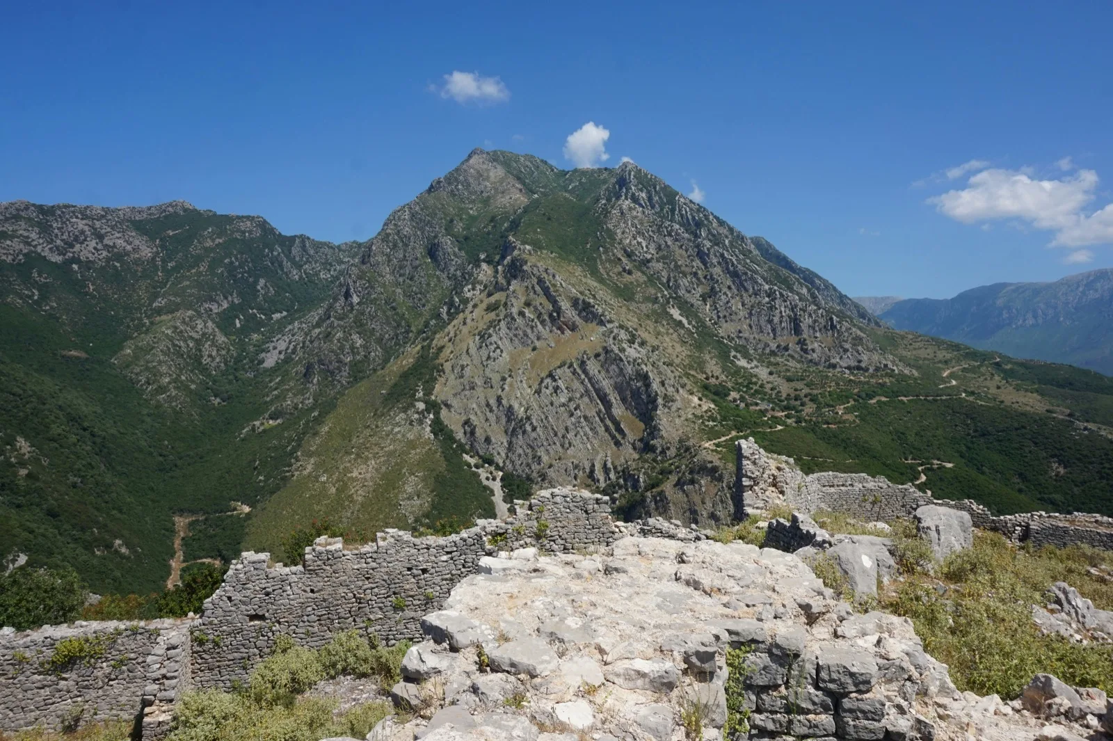 Himara castle mountain peak — ksamil day trip from himara