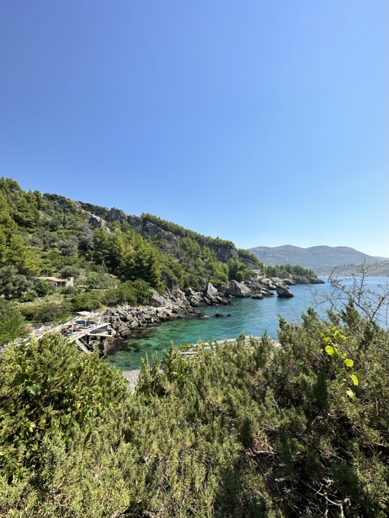 Sunset view over Potami dining area near Himara