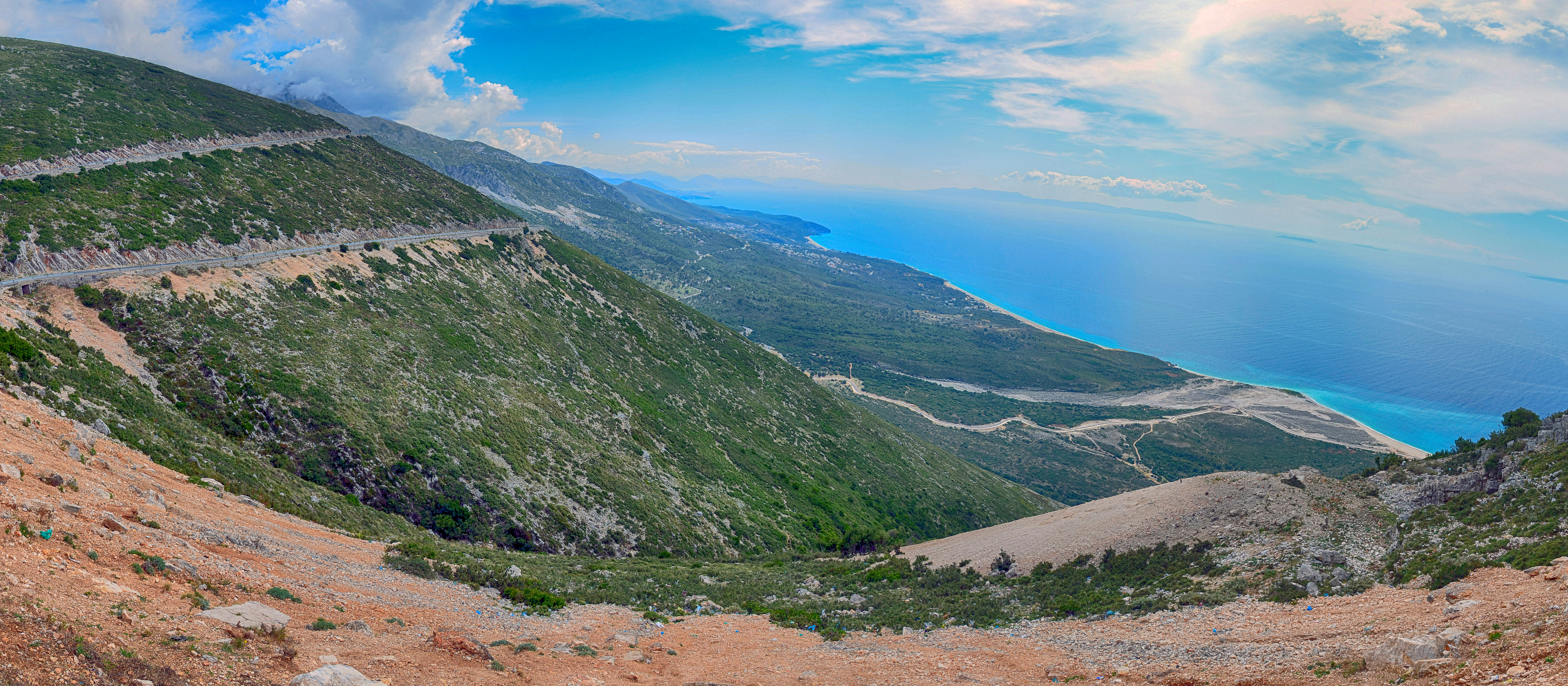Albanian Riviera panorama from Llogara Pass