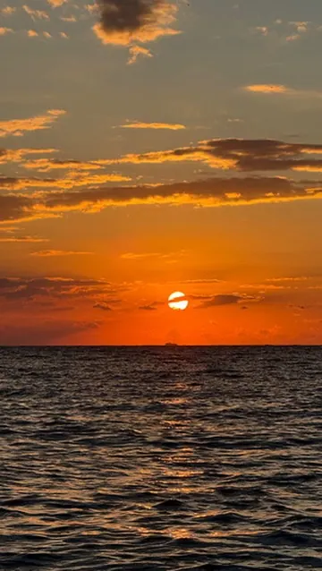 Sunset view over the Ionian Sea from Spile Beach on the Albanian Riviera