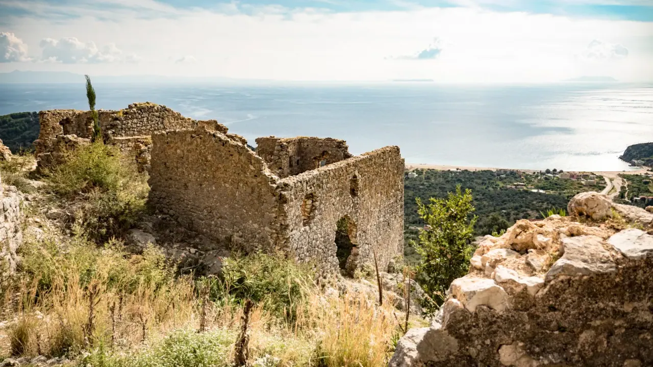 Himara old town aerial route — himara old town walking tour